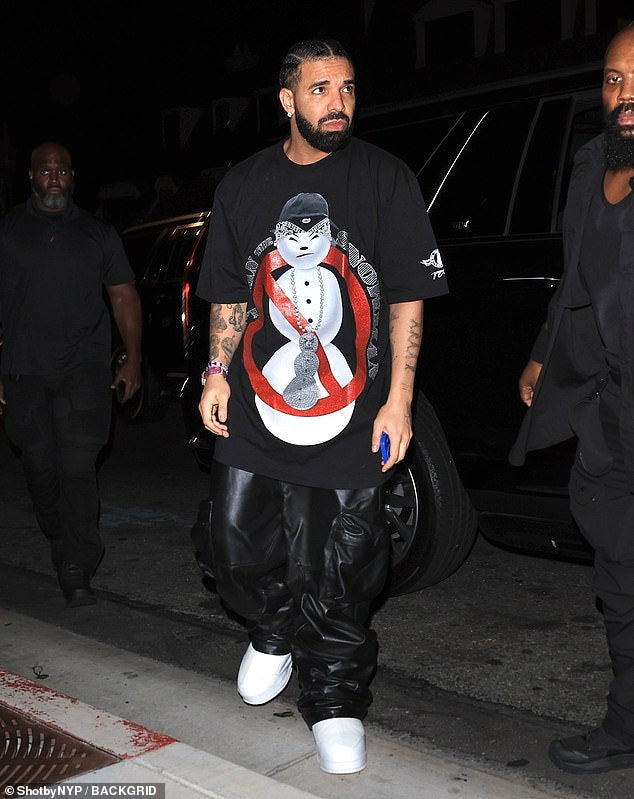 Drake wearing Graphic Tee