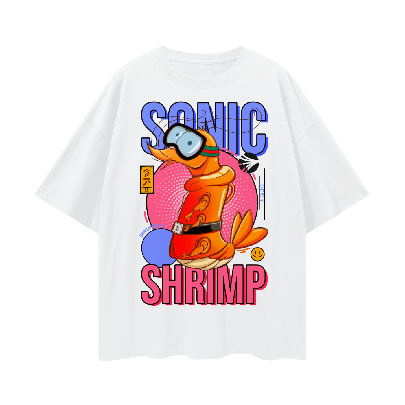 SONIC,SONIC SHRIMP,SHRIMP,t-shirt,t-shirts,drop shoulder tee,drop shoulder,oversize,graphic tee