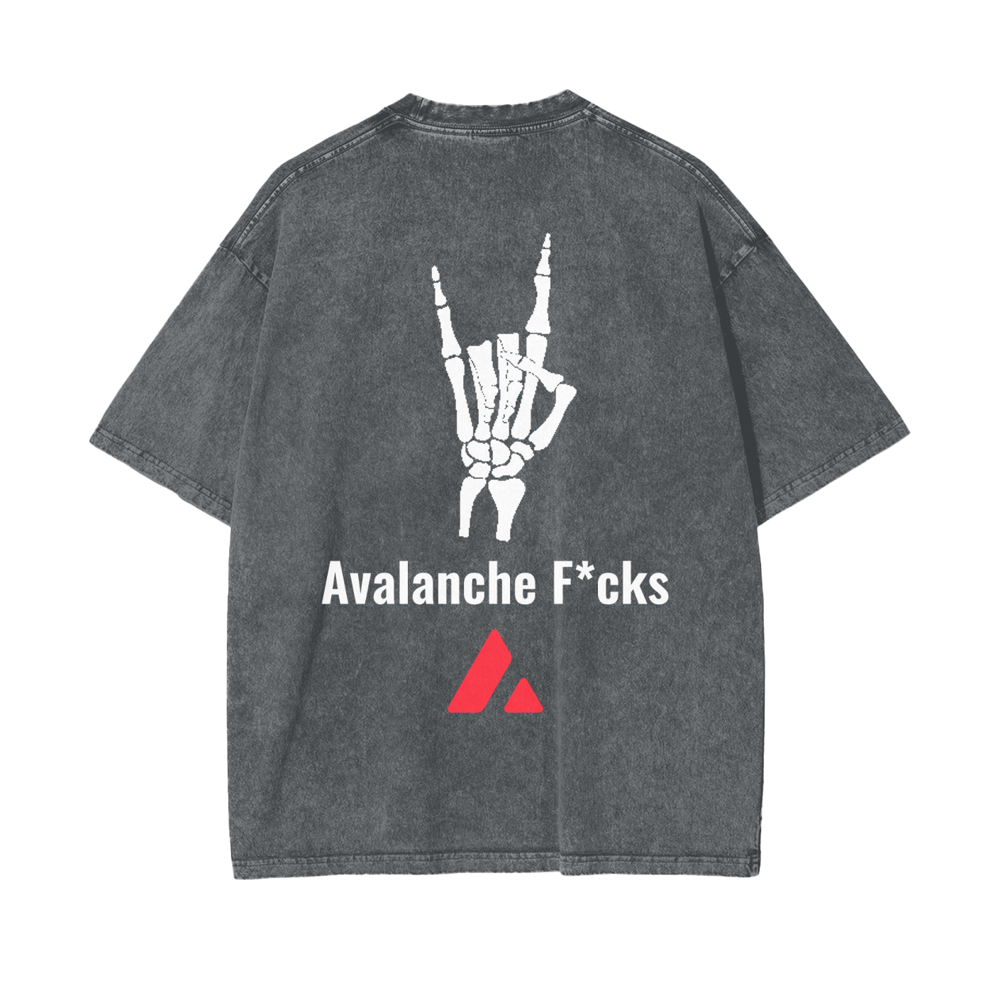 Avalanche,AVAX,T-Shirt,T-Shirts,Acid Wash Tee,Oversize,Snow Wash