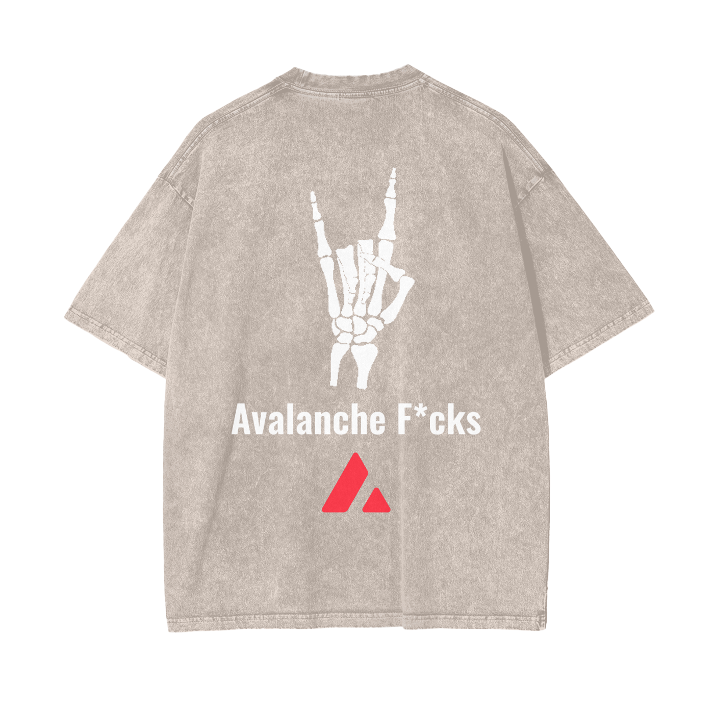 Avalanche,AVAX,T-Shirt,T-Shirts,Acid Wash Tee,Oversize,Snow Wash
