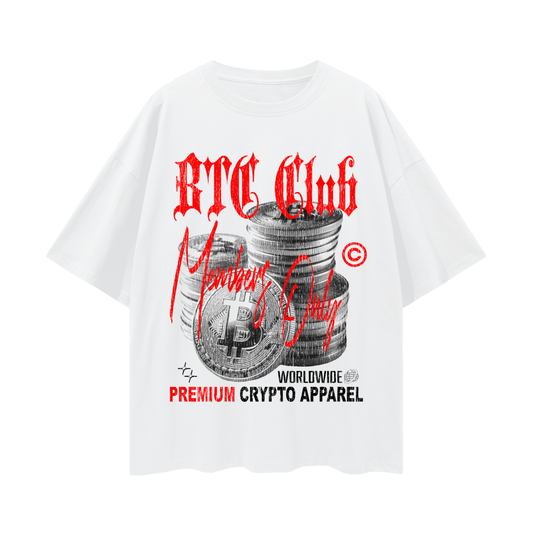 BTC,Bitcoin,Bitcoin T-Shirt,Graphic Tee,$BTC,T-Shirt,T-Shirts,Shirt,oversize,Bitcoin Graphic Tee, Bitcoin, BTC, cryptocurrency, crypto, blockchain, t-shirt, graphic tee, oversized, relaxed fit, comfortable, unisex, casual, streetwear, crypto apparel, DeFi Digs, R00131, 100% cotton, Small, Medium, Large, XL, 2XL