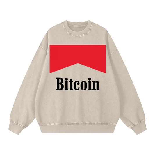 Sweatshirt,Bitcoin Sweatshirt,Sweater,Oversized,Acid Wash,Vintage,Graphic,BTC,Bitcoin