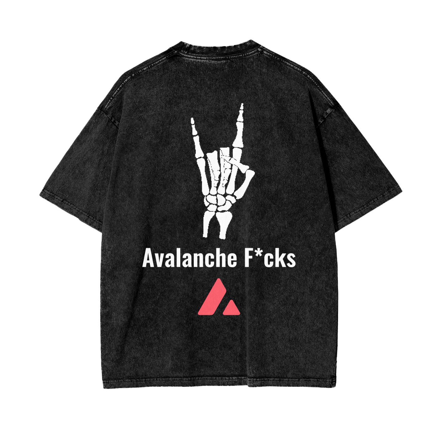 Avalanche,AVAX,T-Shirt,T-Shirts,Acid Wash Tee,Oversize,Snow Wash