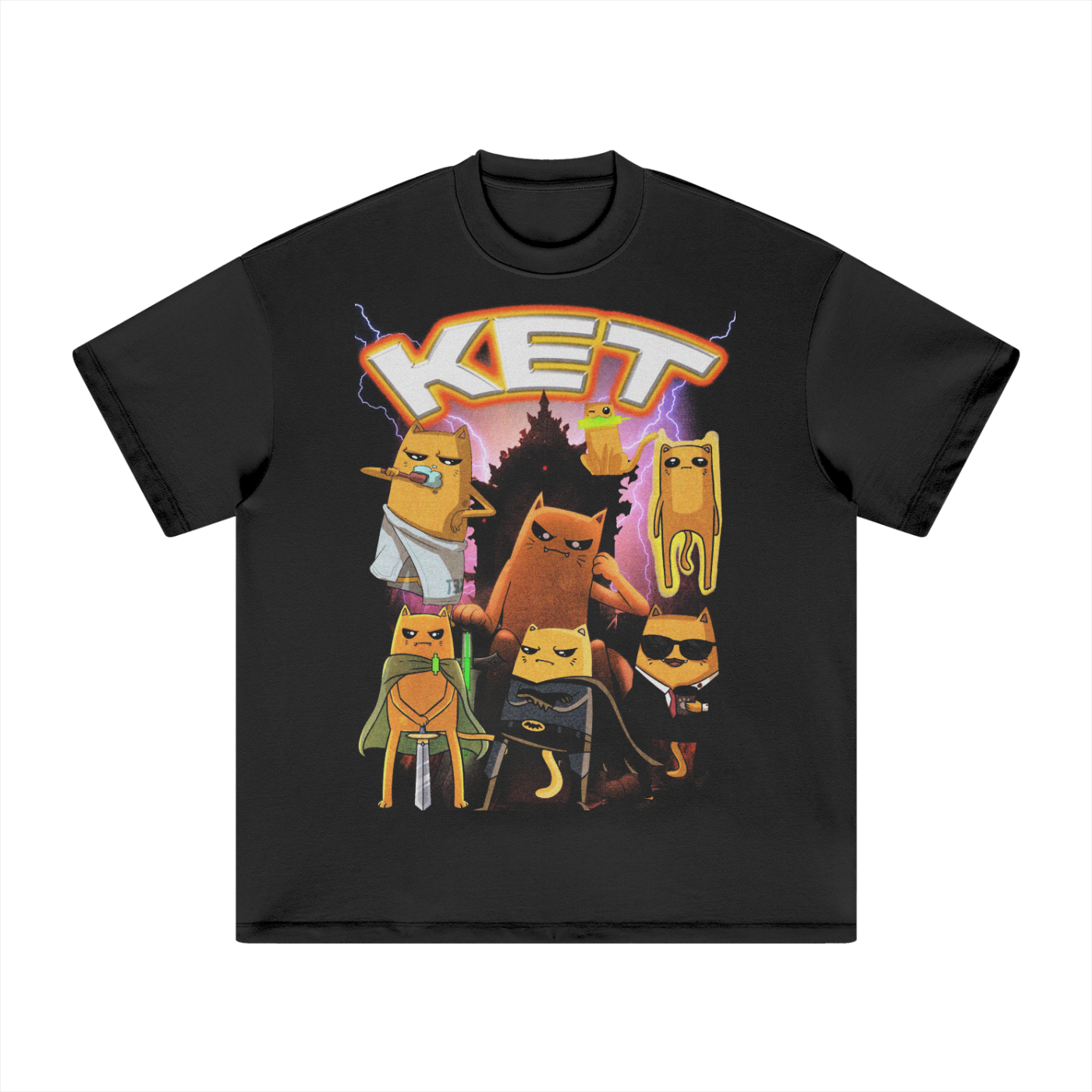 KET,AVAX,$KET,T-Shirt,FOG,Heavyweight Tee,Loose,T-Shirts,Graphic Tee,305 GSM