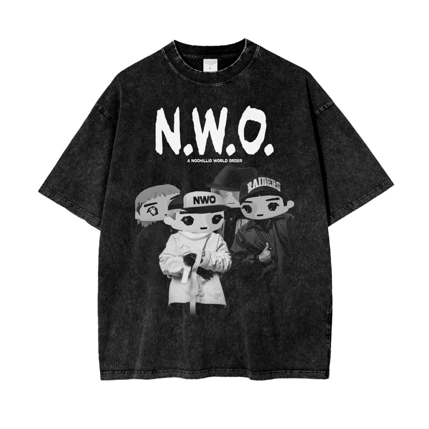 NOCHILLIO,NOCHILL,GRAPHIC TEE,ACID WASH TEE,AVAX,T-SHIRT,T-SHIRTS,LOOSE